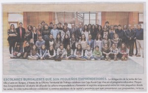Escolares burgaleses que son pequeños emprendedores (Diario de Burgos) 4.Visita a la Junta (Diario de Burgos)