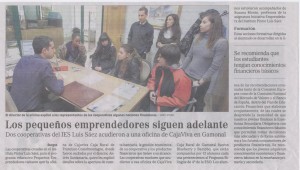 Los pequeños emprendedores siguen adelante (El Correo de Burgos) 5.Educación Financiera desde las aulas